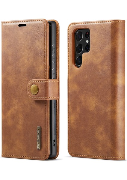 Samsung Galaxy S22 Ultra 5g Için Crazy Horse Texture Pu Kılıf (Yurt Dışından)