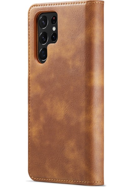 Samsung Galaxy S22 Ultra 5g Için Crazy Horse Texture Pu Kılıf (Yurt Dışından) modelleri