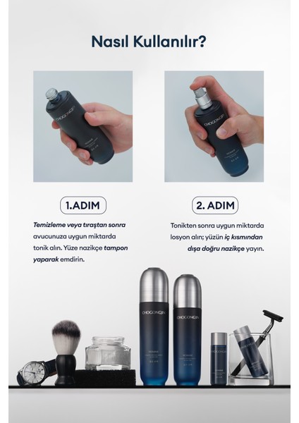 Erkeklere Özel Yaşlanma Karşıtı Cilt Bakım Seti Chogongjın Homme Skin Care Set