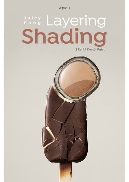Iki Renkli, Sıcak Alt Tonlu Kontür Paleti A'pıeu Juicy-Pang Layering Shading (01 Warm Layer)