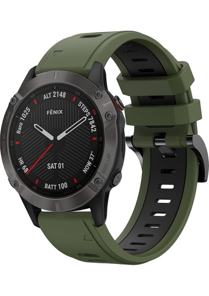 Garmin Fenix ​​6 Safir Gps Için Silikon Saat Bandı (Yurt Dışından)
