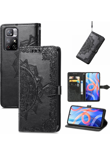 Xiaomi Redmi Note 11 Için Mandala Deri Kılıf (Yurt Dışından)