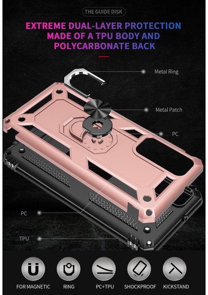 Huawei P Smart 2021 Için Darbeye Dayanıklı Tpu + Pc Kılıfı (Yurt Dışından) modelleri