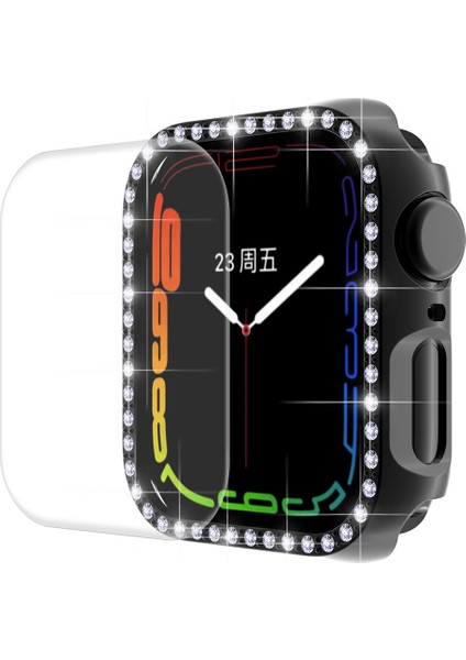 Pc Kasası+Kavisli Pet Film Apple Watch S 8 / 7 41MM Için (Yurt Dışından)