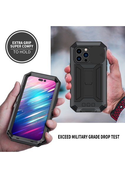 iPhone 14 Pro Max Için Metal + Silikon Koruyucu Kılıf (Yurt Dışından) fırsatları