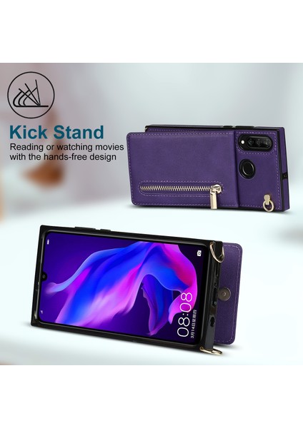 Huawei P30 Için Çapraz Vücut Fermuar Tpu + Pu Arka Kılıf (Yurt Dışından) modelleri