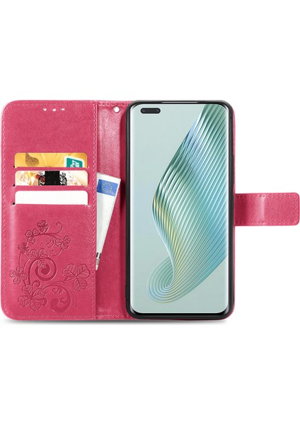 Honor Magic5 Pro Için Dört Yapraklı Toka Deri Kılıf (Yurt Dışından) fırsatları