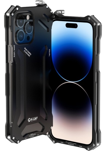 iPhone 14 Pro Max Için R-Just RJ17 Metal Telefon Kılıfı (Yurt Dışından)