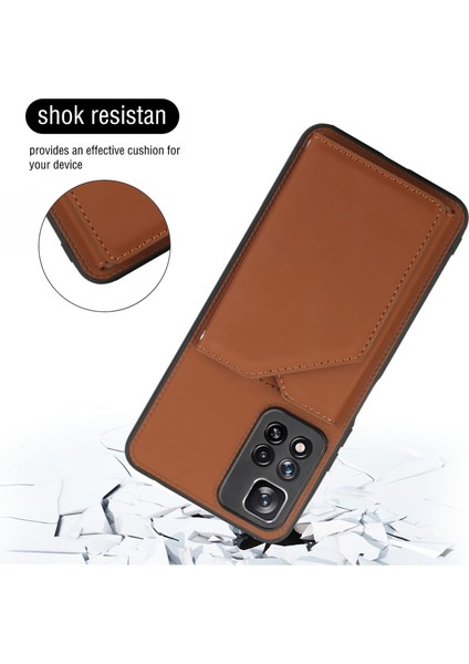 Xiaomi Redmi Note 11 Pro Için Cilt Fe Kart Yuvaları Kılıfı (Yurt Dışından) modelleri