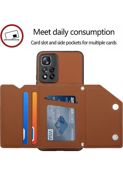 Xiaomi Redmi Note 11 Pro Için Cilt Fe Kart Yuvaları Kılıfı (Yurt Dışından) indirimleri