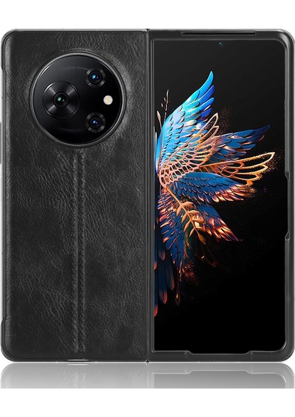Tecno Phantom V Fold Için Inek Desenli Dikiş Telefon Kılıfı (Yurt Dışından) fırsatları