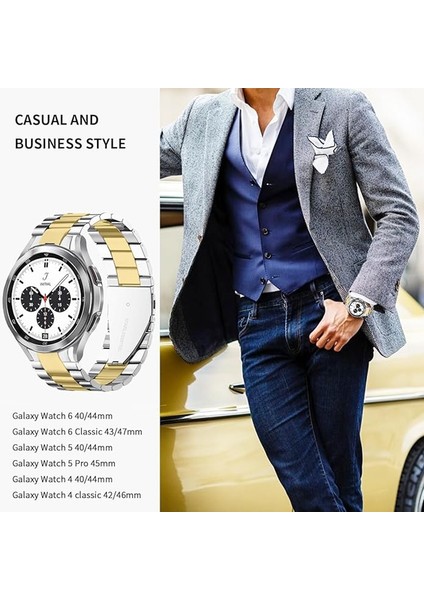 Samsung Galaxy Watch 6/5/4 Için Üç Boncuklu Metal Kayış (Yurt Dışından) fiyatları