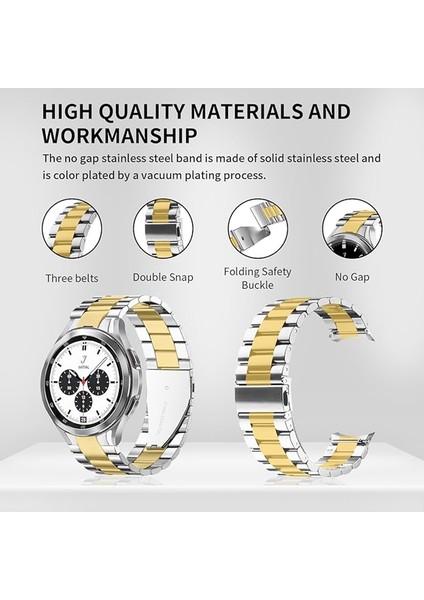 Samsung Galaxy Watch 6/5/4 Için Üç Boncuklu Metal Kayış (Yurt Dışından) modelleri