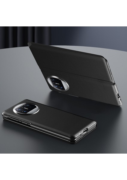 Huawei Mate X3 Için Litchi Desenli Yan Pencere Görünümü Kılıf (Yurt Dışından) indirimleri