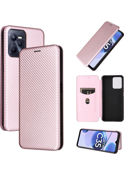 Oppo Realme C35 Için Karbon Fiber Telefon Kılıfı (Yurt Dışından)