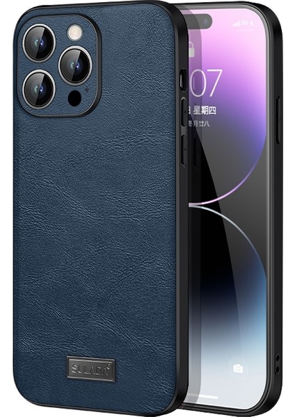 iPhone 14 Pro Max Için Tpu + El Yapımı Deri Kılıf (Yurt Dışından)