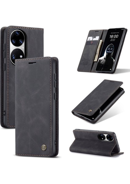 013 Huawei P50 Pro Için Deri Kılıf (Yurt Dışından)