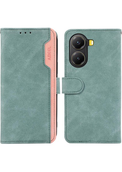 Xiaomi Poco X7 Pro Için Renk Bloğu Rfıd Pu Kılıf (Yurt Dışından)