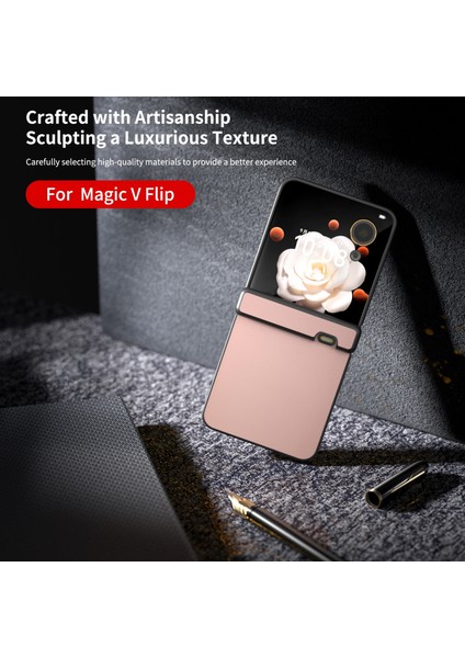 Honor Magic V Flip Için Pu Deri Telefon Kılıfı (Yurt Dışından) modelleri