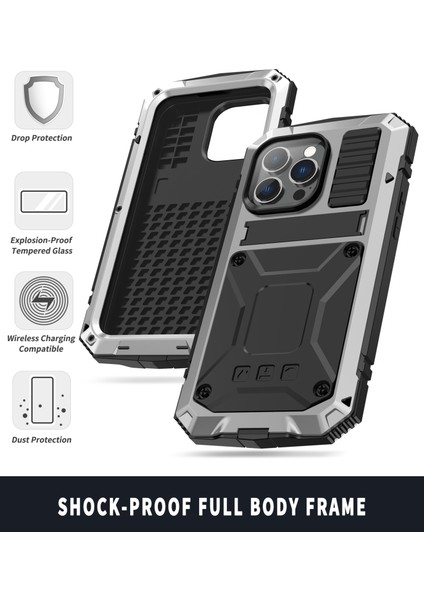 iPhone 14 Pro Için Metal + Silikon Koruyucu Kılıf (Yurt Dışından) fırsatları