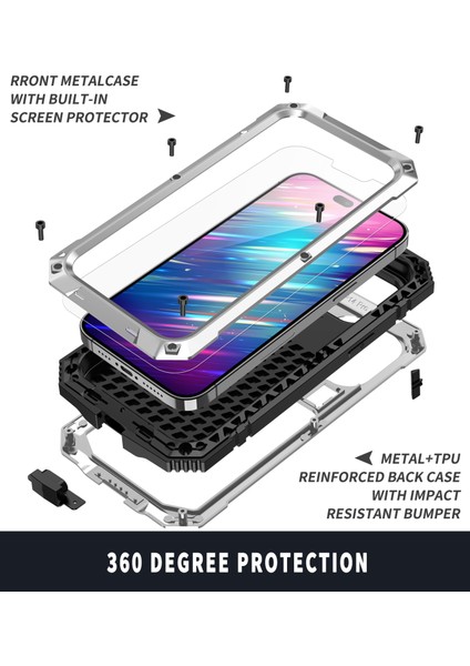 iPhone 14 Pro Için Metal + Silikon Koruyucu Kılıf (Yurt Dışından) indirimleri