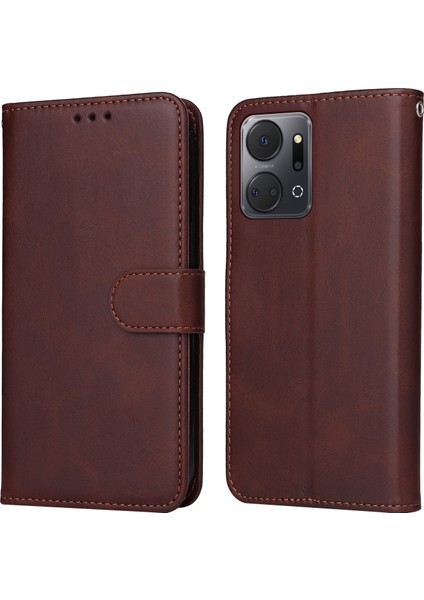 Honor X7A Için Buzağı Dokulu Pu Kılıf (Yurt Dışından)