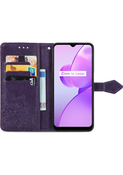 Oppo Realme C31 Için Mandala Çiçek Deri Kılıf (Yurt Dışından) modelleri