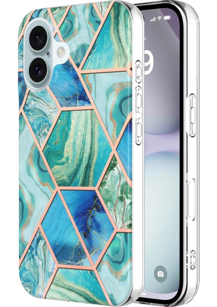 iPhone 16 Için Mermer Tpu Kılıf (Yurt Dışından)