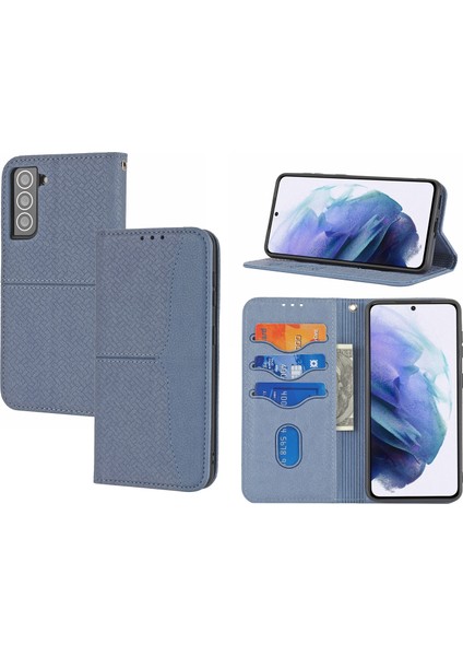 Samaung Galaxy S22 5g Için Dokuma Dokulu Telefon Pu Kılıf (Yurt Dışından)