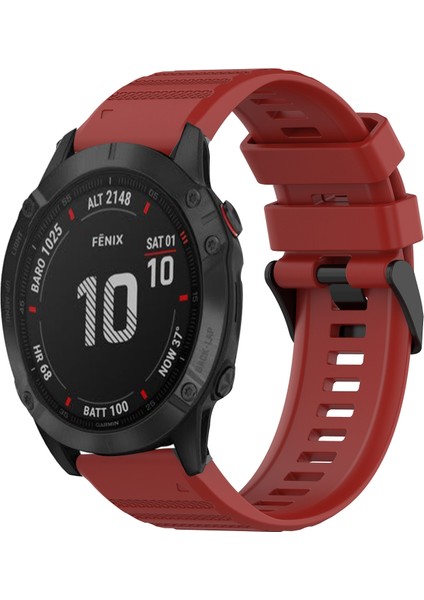 Garmin Fenix ​​6 Safir Gps Için Silikon Saat Bandı (Yurt Dışından)