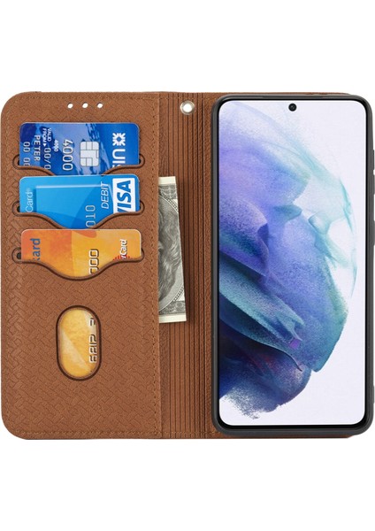 Samaung Galaxy S22 5g Için Dokuma Dokulu Telefon Pu Kılıf (Yurt Dışından) fırsatları