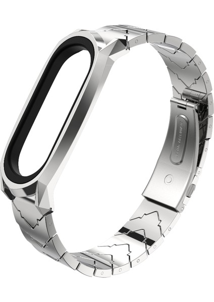 Xiaomi Mi Band Için 6/5/4/3 Paslanmaz Çelik Kordonlu Saat (Yurt Dışından)