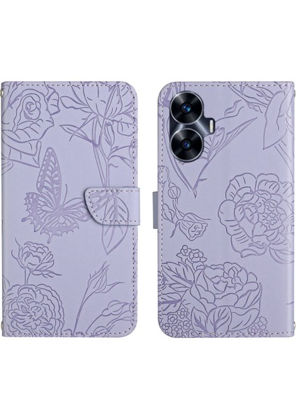 Realme C55 Için Deri Telefon Kılıfı (Yurt Dışından)