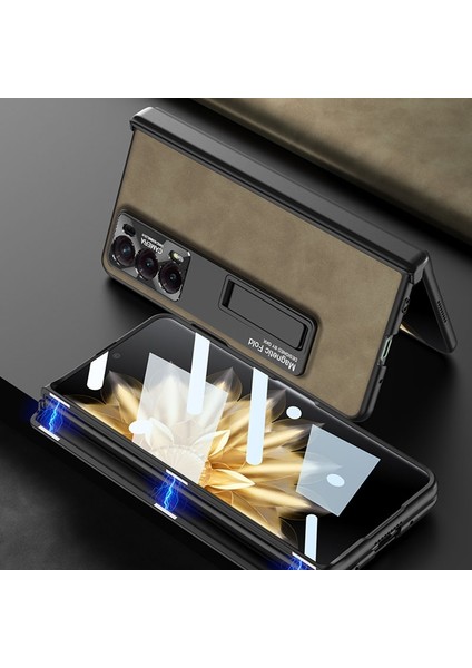 Honor Magic V2 Için Gkk Buzlu Menteşe Pu Kılıf (Yurt Dışından) fırsatları