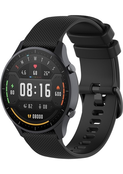 Xiaomi Izle Renkli 22MM Küçük Ekose Doku Silikon Bilek Kayışı Kordonlu Saat (Beyaz) (Yurt Dışından)