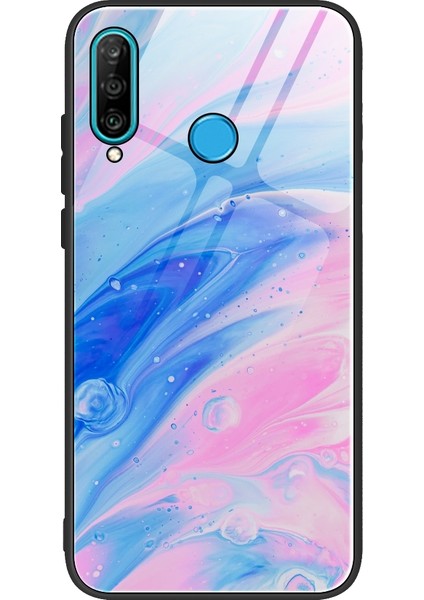 Huawei P30 Lite / Nova 4e Için Mermer Gl Kılıf (Yurt Dışından)