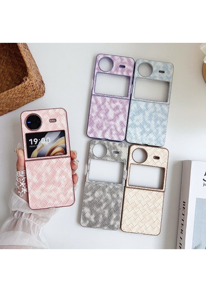 Vivo x Flip Için Renkli Dokuma Desenli Kılıf (Yurt Dışından) fırsatları