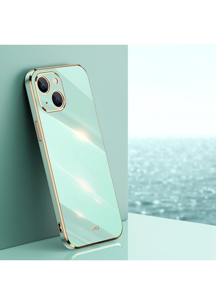 iPhone 13 Için 6d Kaplama Altın Kenar Tpu Kılıf (Yurt Dışından)