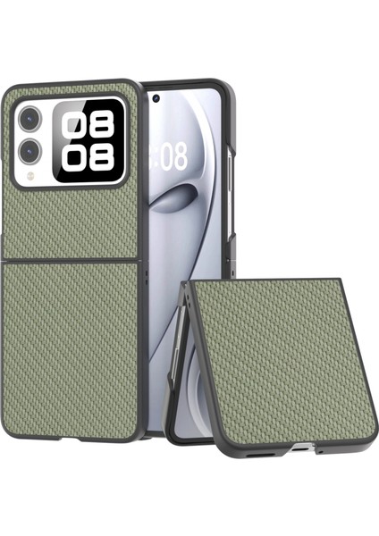 Huawei Nova Flip Için Siyah Kenar Karbon Fiber Doku Kılıfı (Yurt Dışından)