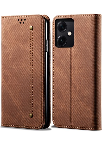 Xiaomi Redmi Note 12 Çin Için Denim Doku Kılıfı (Yurt Dışından)