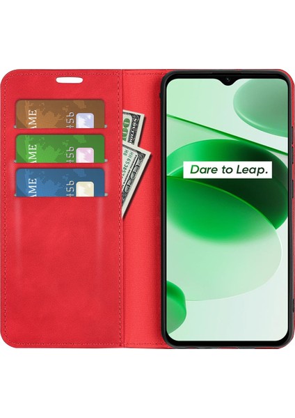 Oppo Realme C35 Için Manyetik Emme Deri Kılıf (Yurt Dışından) fırsatları