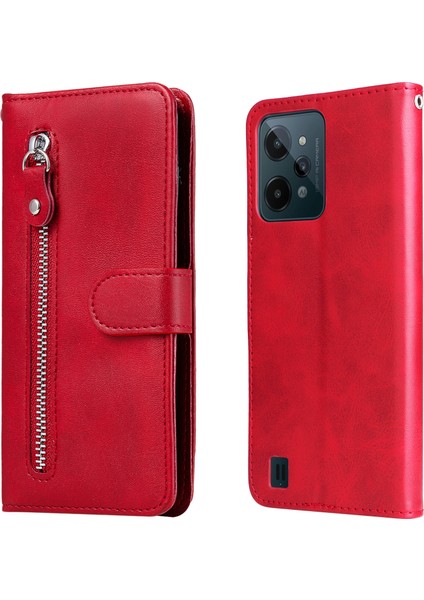 Oppo Realme C31 Için Fermuarlı Pu Kılıf (Yurt Dışından)