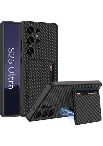Samsung Galaxy S25 Ultra 5g Için Gkk Kart Yuvaları Deri Kılıf (Yurt Dışından)