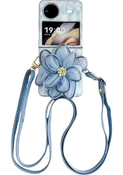 Vivo x Flip Için Renkli Dokuma Iplik Çiçek Kılıfı (Yurt Dışından)