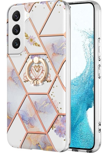 Samsung Galaxy S23 5g Için Mermer Çiçek Imd Tpu Kılıf (Yurt Dışından)