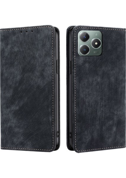 Realme C61 4g Için Rfıd Hırsızlığa Karşı Pu Kılıf (Yurt Dışından)