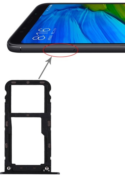 Xiaomi Redmi 5 Plus Için 2 Tepsi / Mikro Sd Kart Tepsisi (Yurt Dışından)