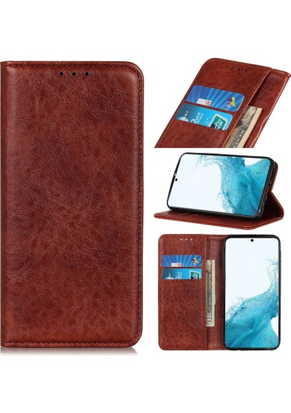 Samsung Galaxy S22 5g Için Crazy Horse Doku Pu Kılıf (Yurt Dışından)