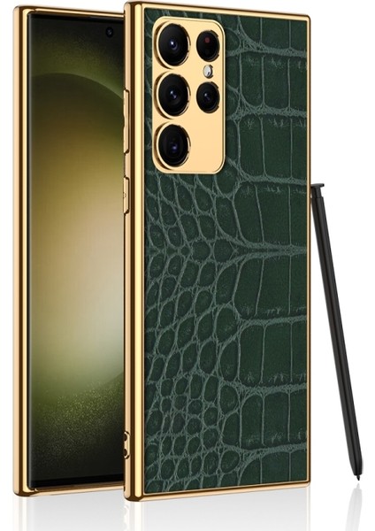 Samsung Galaxy S23 Ultra 5g Için Timsah Dokulu Pu Kılıf (Yurt Dışından) fiyatları