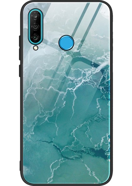 Huawei P30 Lite / Nova 4e Için Mermer Gl Kılıf (Yurt Dışından)